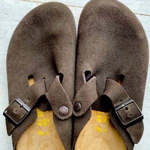 Birkenstock Boston Chocolate Brown Suede 41